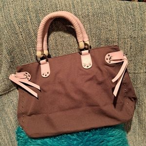 DKNY brown and pink handbag